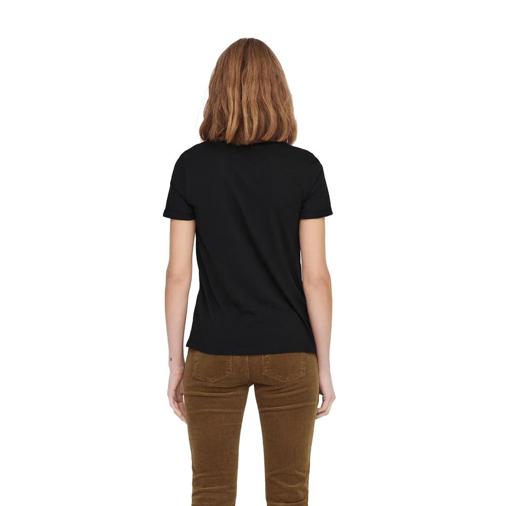 Black Cotton Tops & T-Shirt