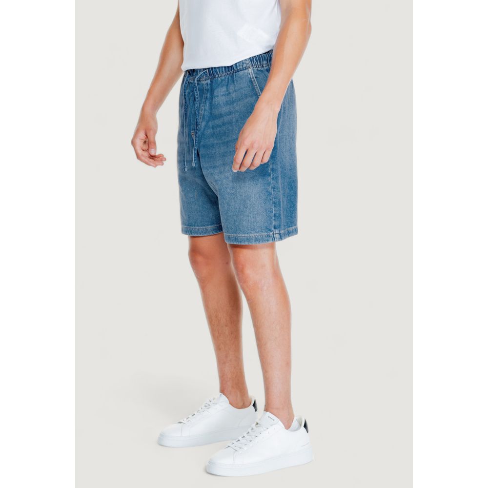 Light Blue Cotton Bermuda