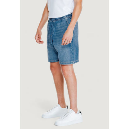 Light Blue Cotton Bermuda