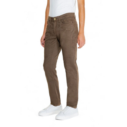 Brown Cotton Jeans & Pant