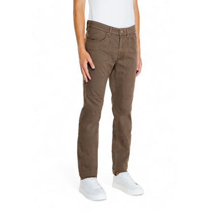 Brown Cotton Jeans & Pant