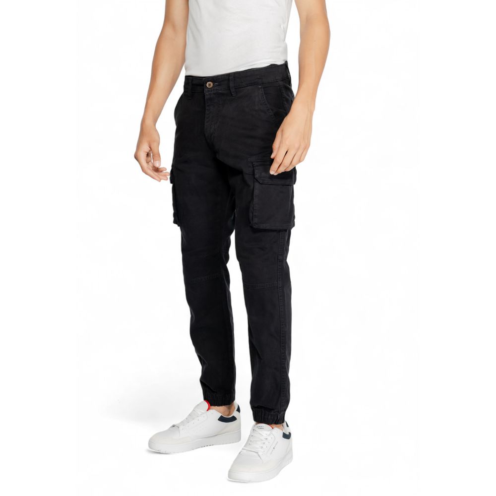 Black Cotton Jeans & Pant