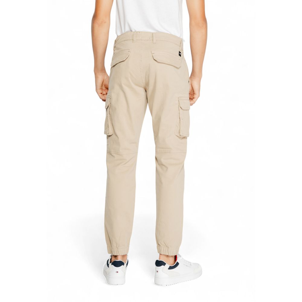 Beige Cotton Jeans & Pant