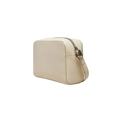 Cream Synthetic Leather Handbag