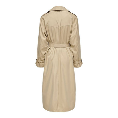 Beige Polyester Jackets & Coat