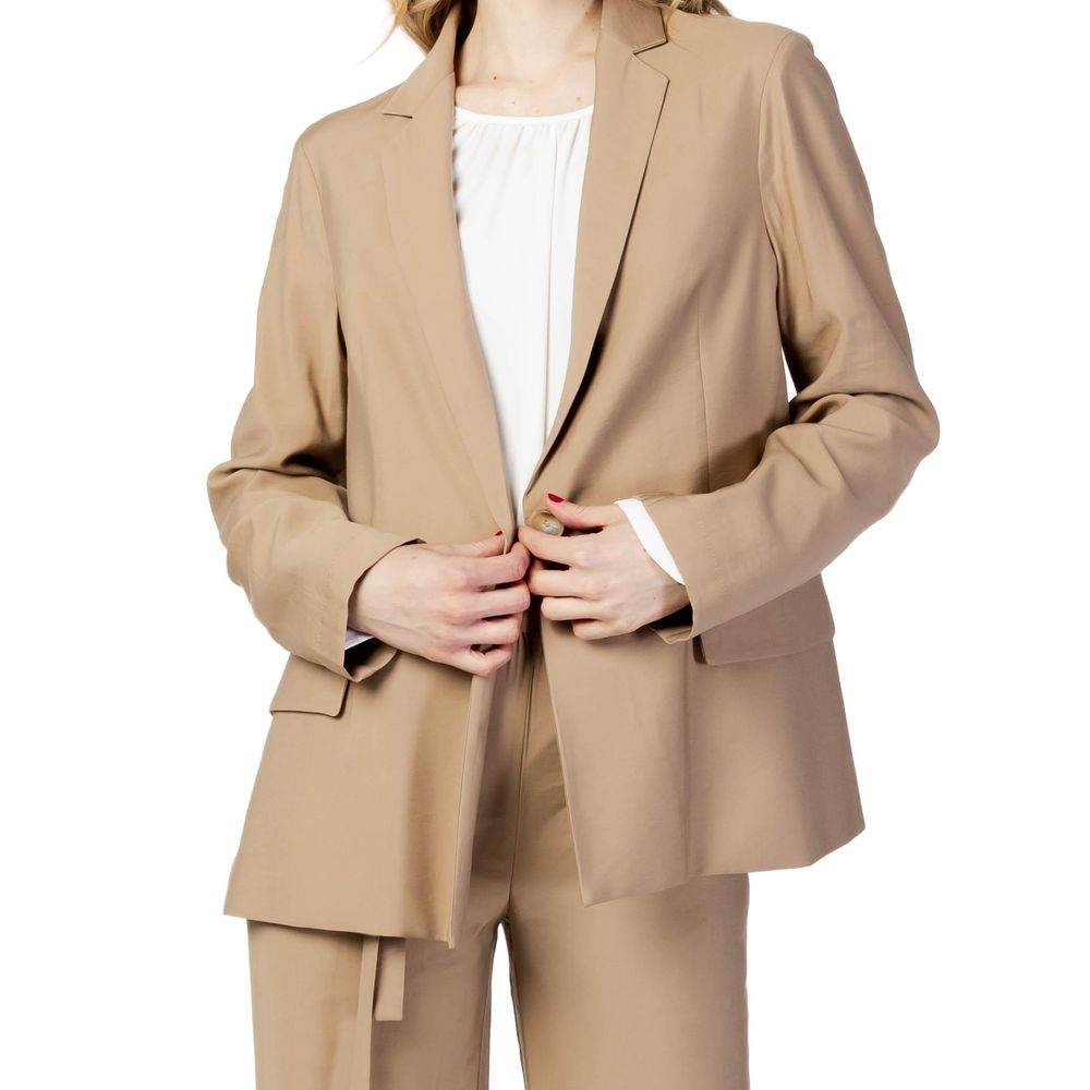 Beige Cotton Suits & Blazer