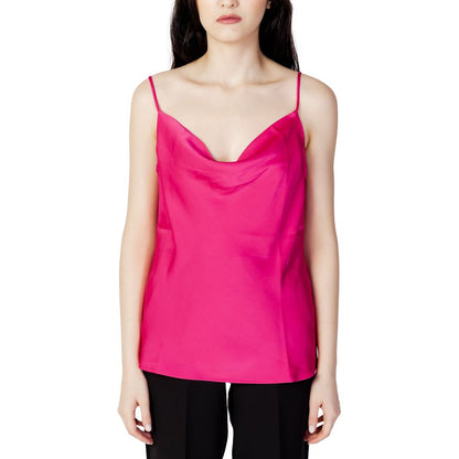 Pink Polyester Tank Tops