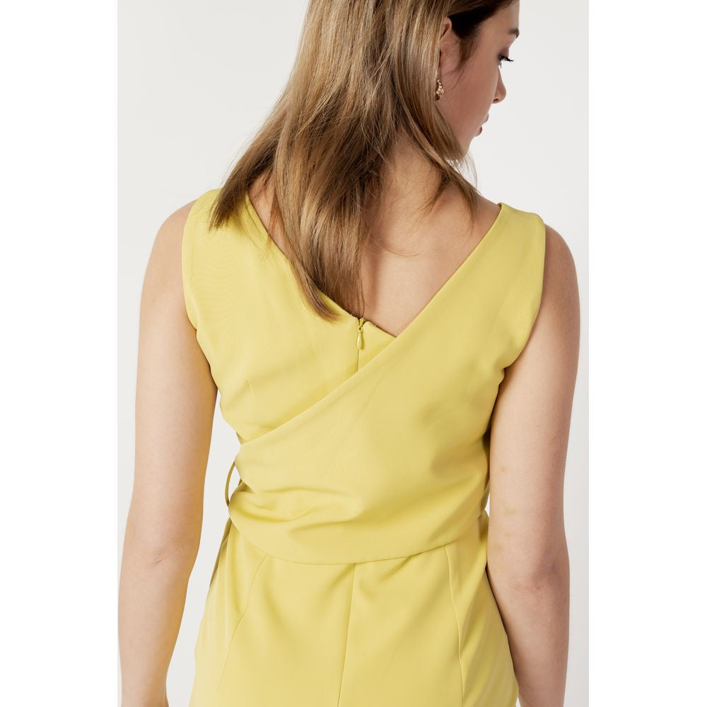 Yellow Polyester Dress