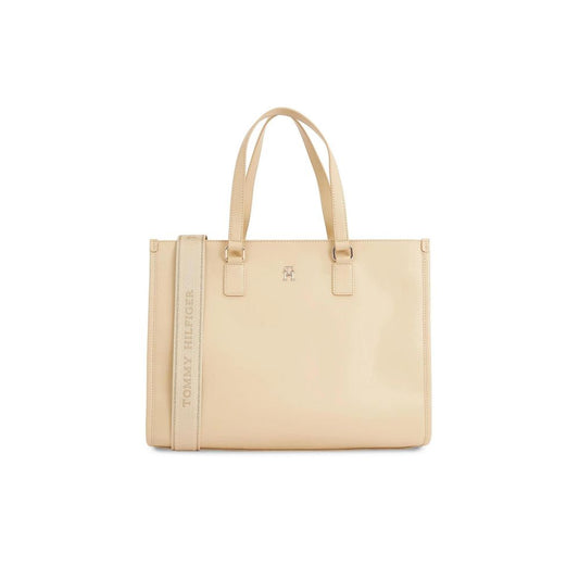 Beige Polyethylene Handbag