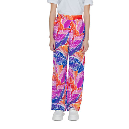 Multicolor Viscose Casual Pants