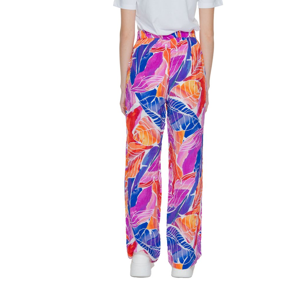 Multicolor Viscose Casual Pants