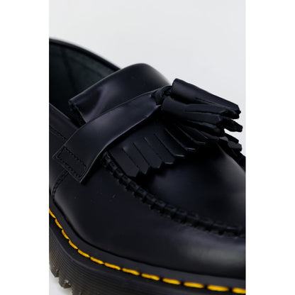 Black Leather Lace-Up Boot