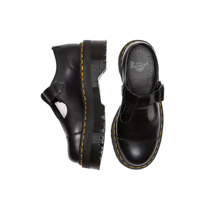 Black Leather Flat Shoe