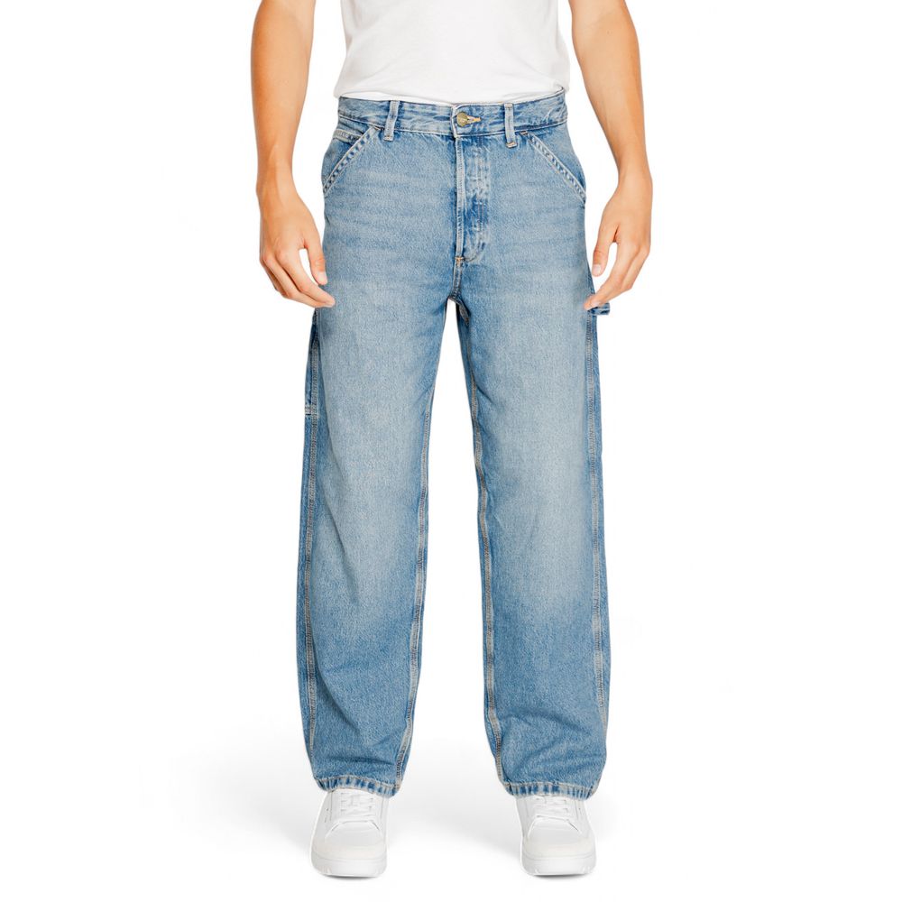 Blue Cotton Relaxed Fit Jeans
