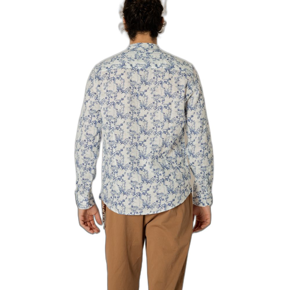 Blue Linen Pattern Shirt