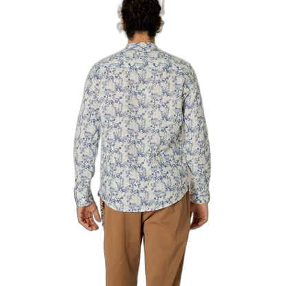 Blue Linen Pattern Shirt