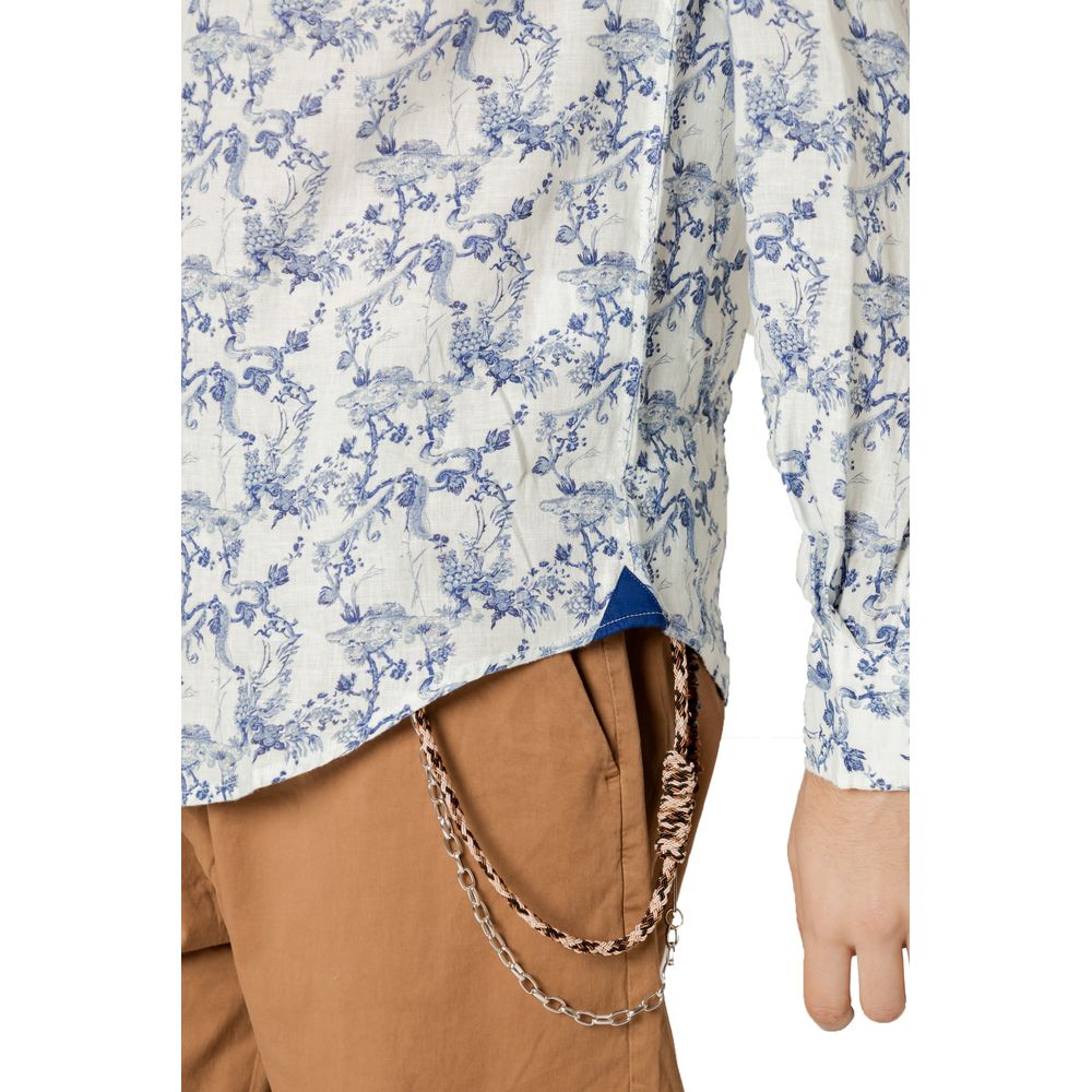 Blue Linen Pattern Shirt