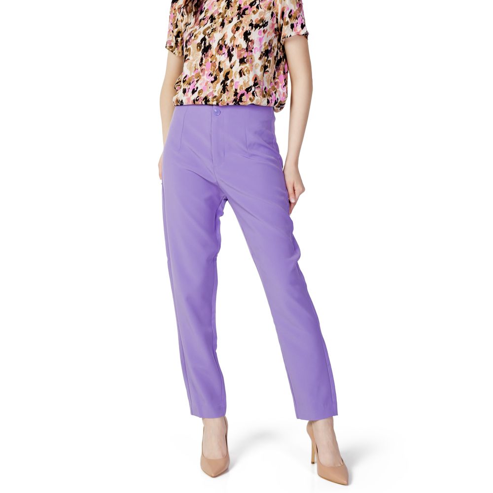 Purple Polyester Jeans & Pant