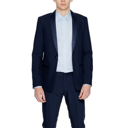 Blue Polyester Suit