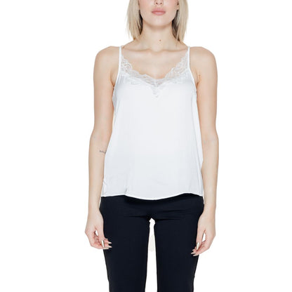White Polyester Tank Top