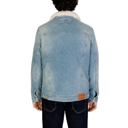 Light Blue Cotton Jackets & Coat