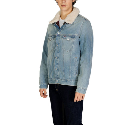 Light Blue Cotton Jackets & Coat