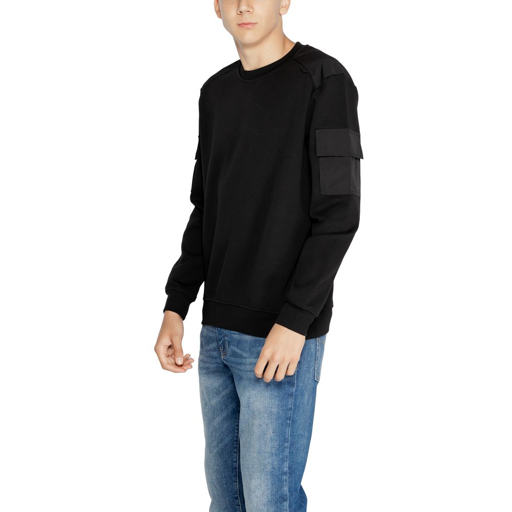 Black Cotton Sweatshirt