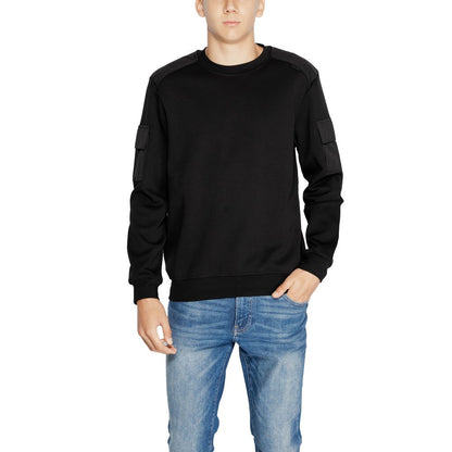 Black Cotton Sweatshirt