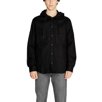 Black Cotton Shell Jacket