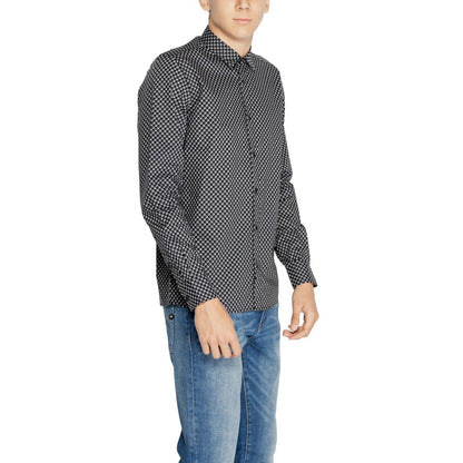 Gray Cotton Pattern Shirt