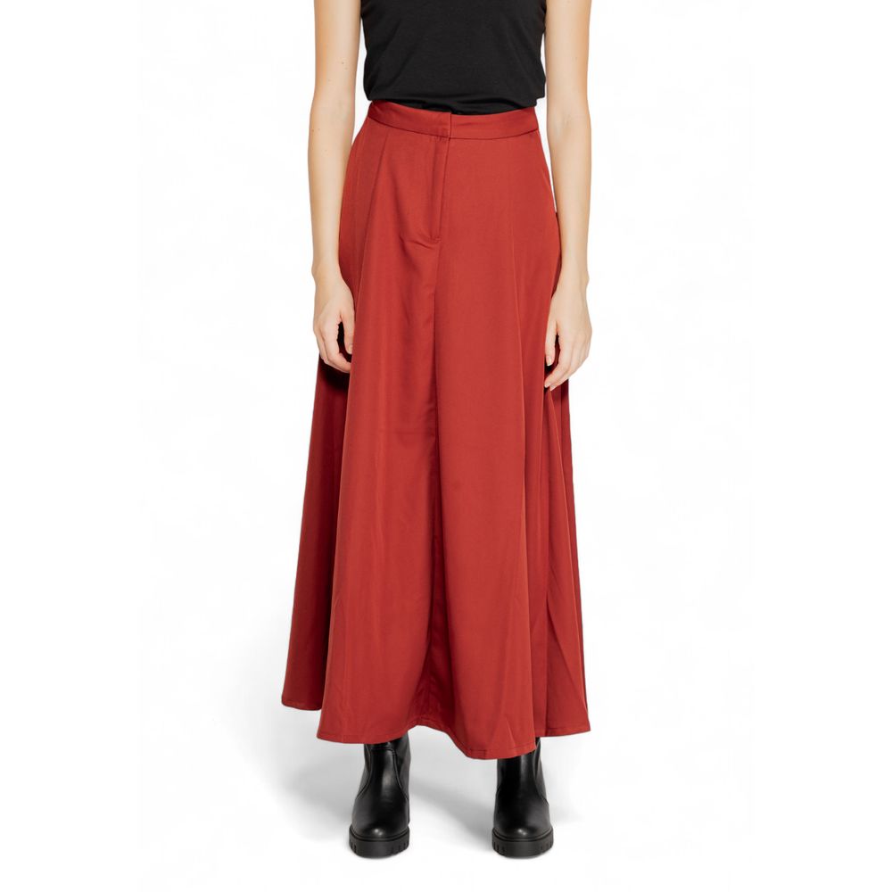 Red Polyester Skirt