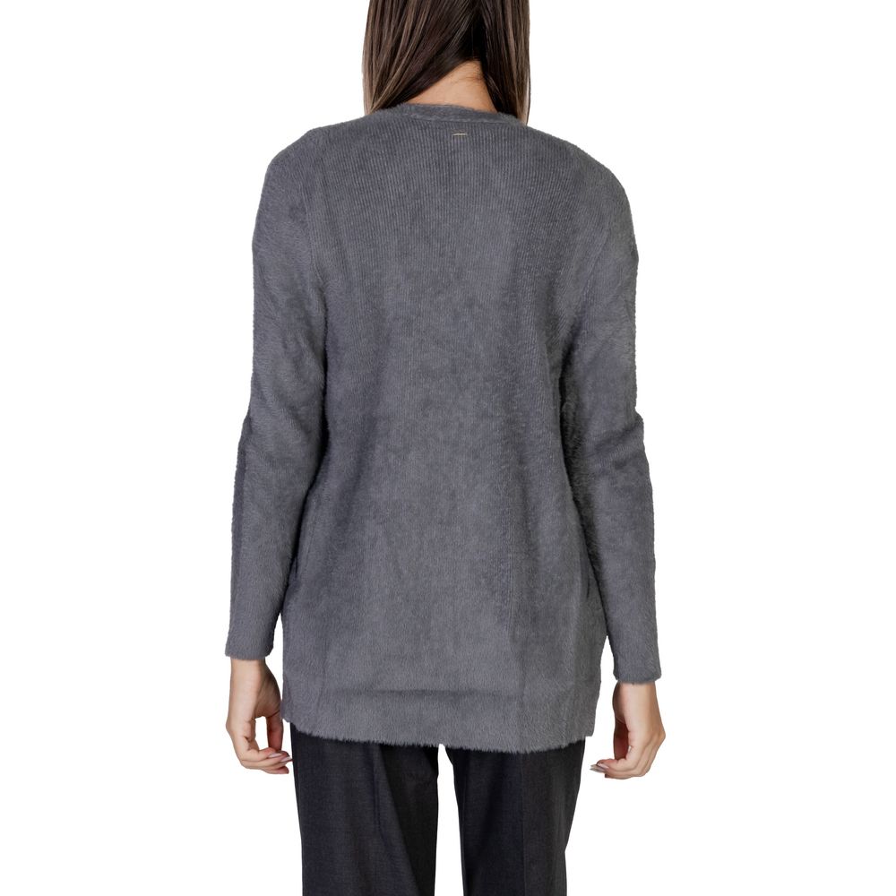 Gray Polyamide Cardigan