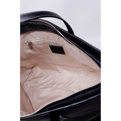 Black Polyester Handbag