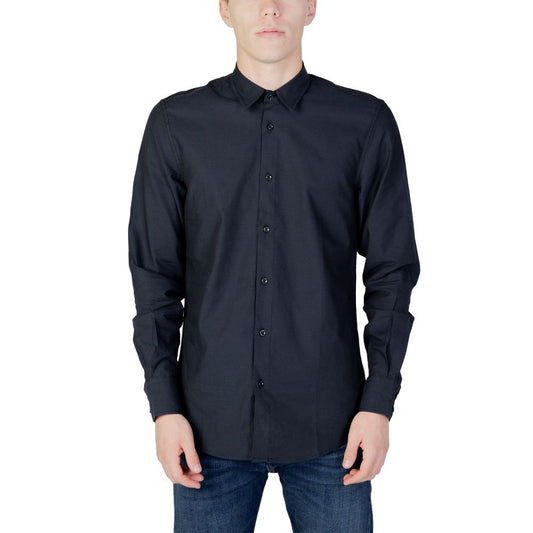 Blue Cotton Dress Shirt