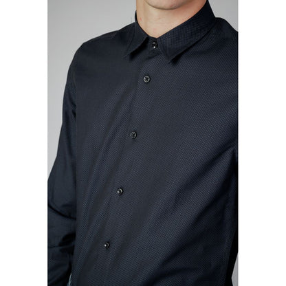 Blue Cotton Dress Shirt