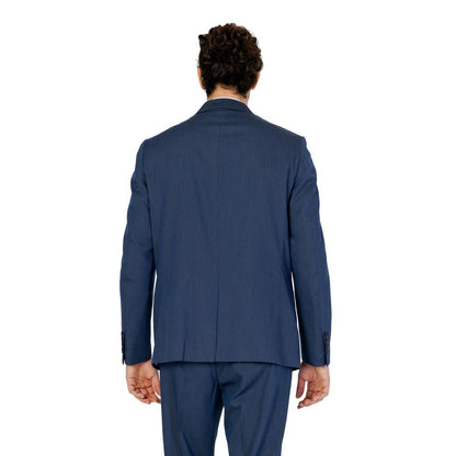 Blue Polyester Suit