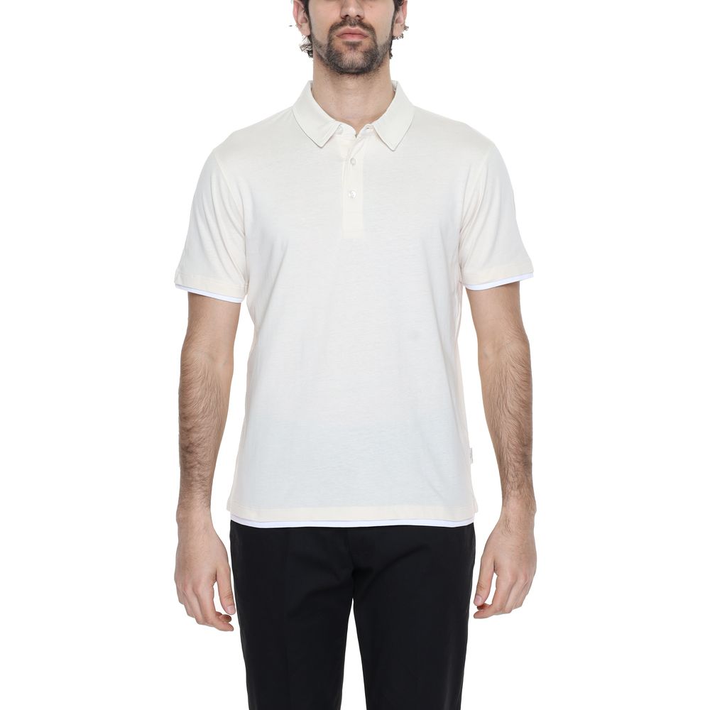 Cream Cotton Polo Shirt