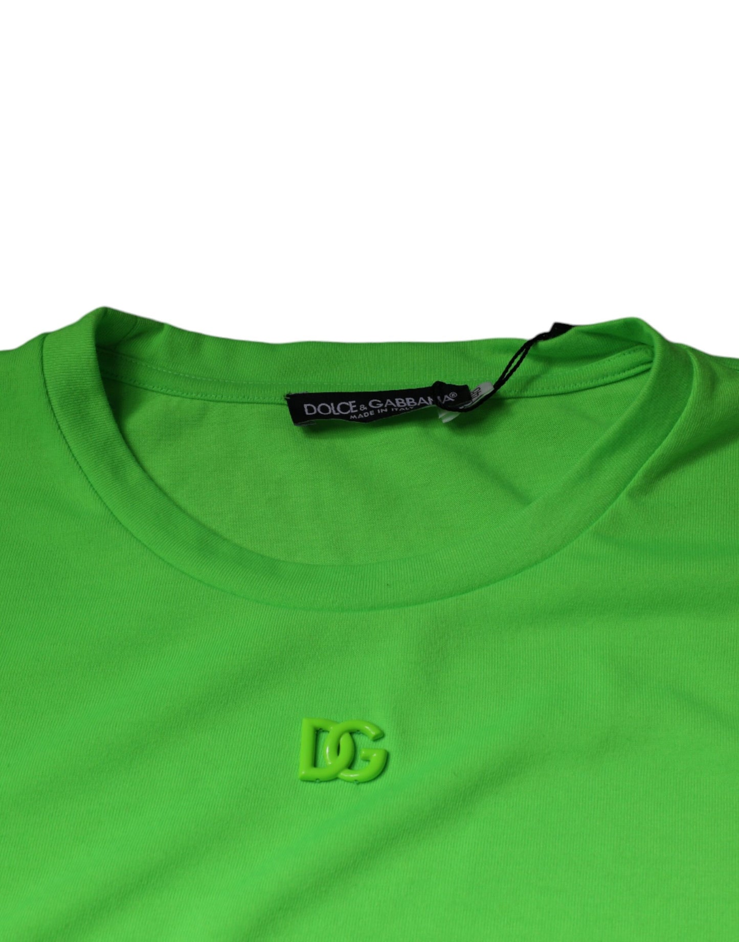 Green Logo Round Neck Short Sleeves T-shirt