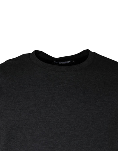 Dark Gray Camouflage Crew Neck T-shirt