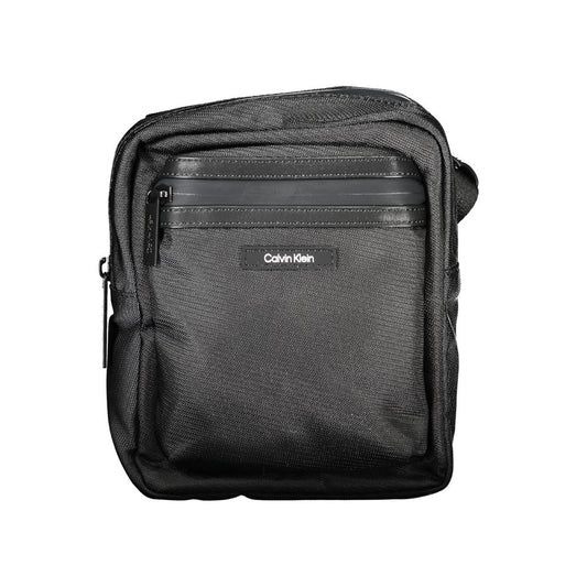 Black Polyester Shoulder Bag