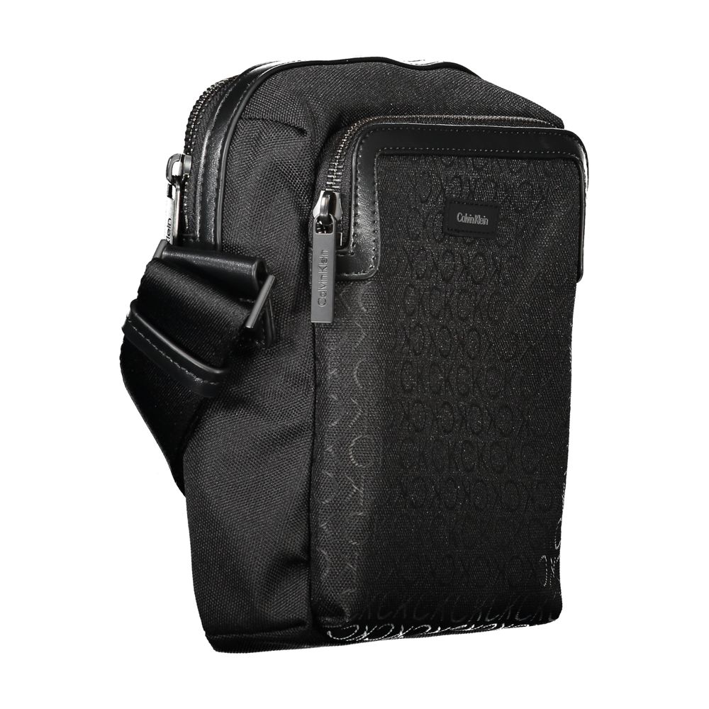 Black Polyester Shoulder Bag