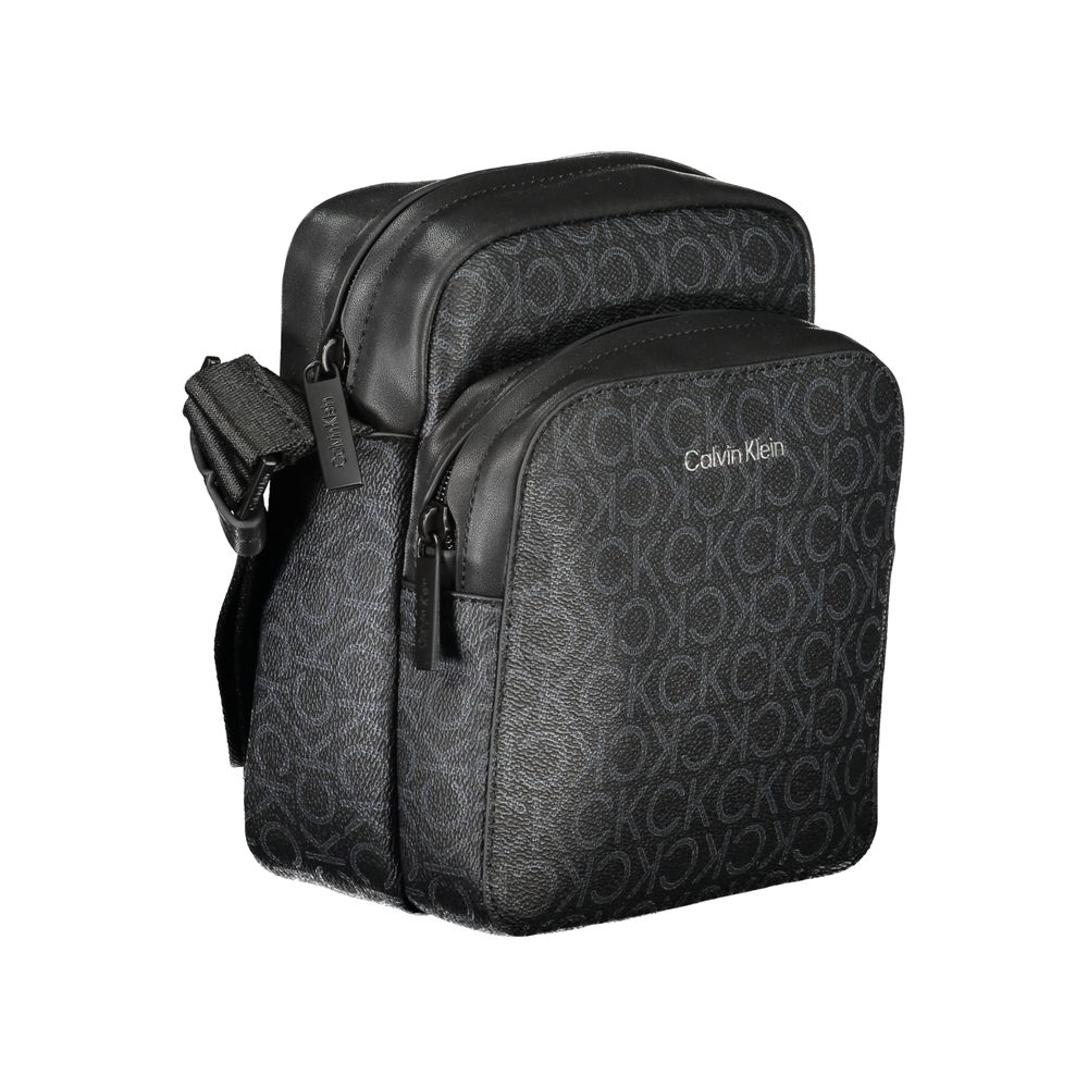 Black Polyester Shoulder Bag