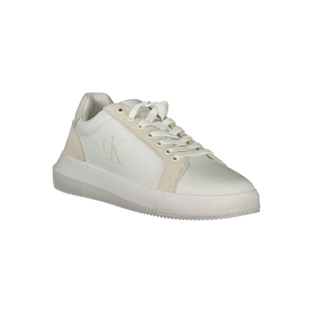 White Polyester Sneaker