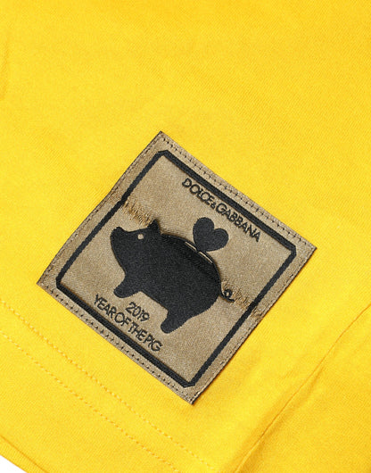 Yellow 2019 Year Of The Pig Short Sleeves T-shirt