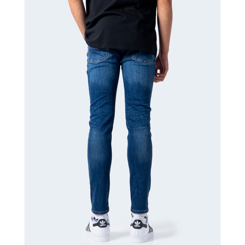 Blue Cotton Skinny Jeans
