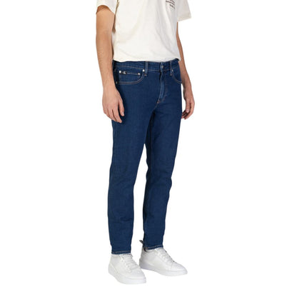 Blue Cotton Slim Fit Jeans