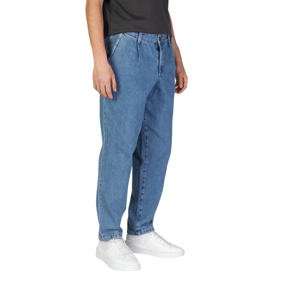 Blue Cotton Relaxed Fit Jeans