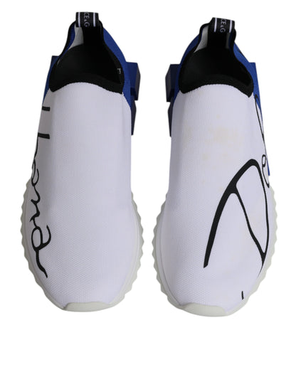 White Blue Low Top Sorrento Men Sneaker Shoes