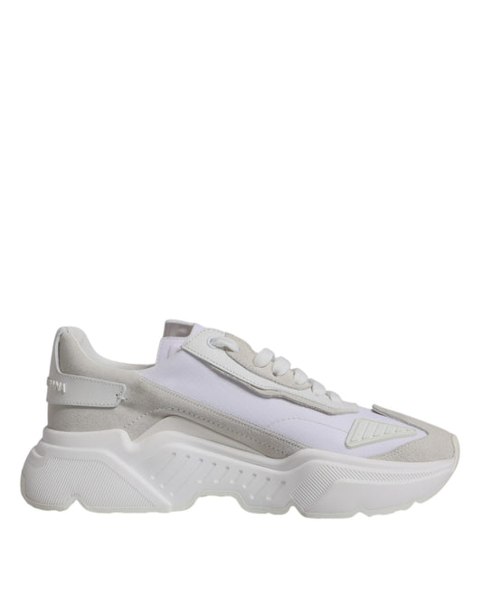 White Leather Daymaster Low Top Sneakers Shoes