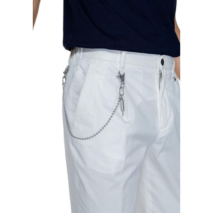 White Cotton Casual Pants